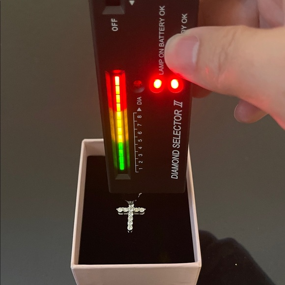 ๐1.1Ctw Moissanite 18K Gold Plated Jesus Cross Pendant Necklace GRA Certificate - Picture 4 of 12